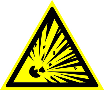 W02 взрывоопасно (пленка, сторона 200 мм) - Знаки безопасности - Предупреждающие знаки - Магазин охраны труда Протекторшоп